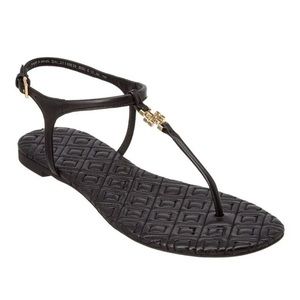 TORY BURCH Marion Quilted Leather T-Strap Sandals